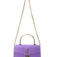 The "Q" Gold Handle Bag-Purple