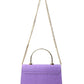 The "Q" Gold Handle Bag-Purple